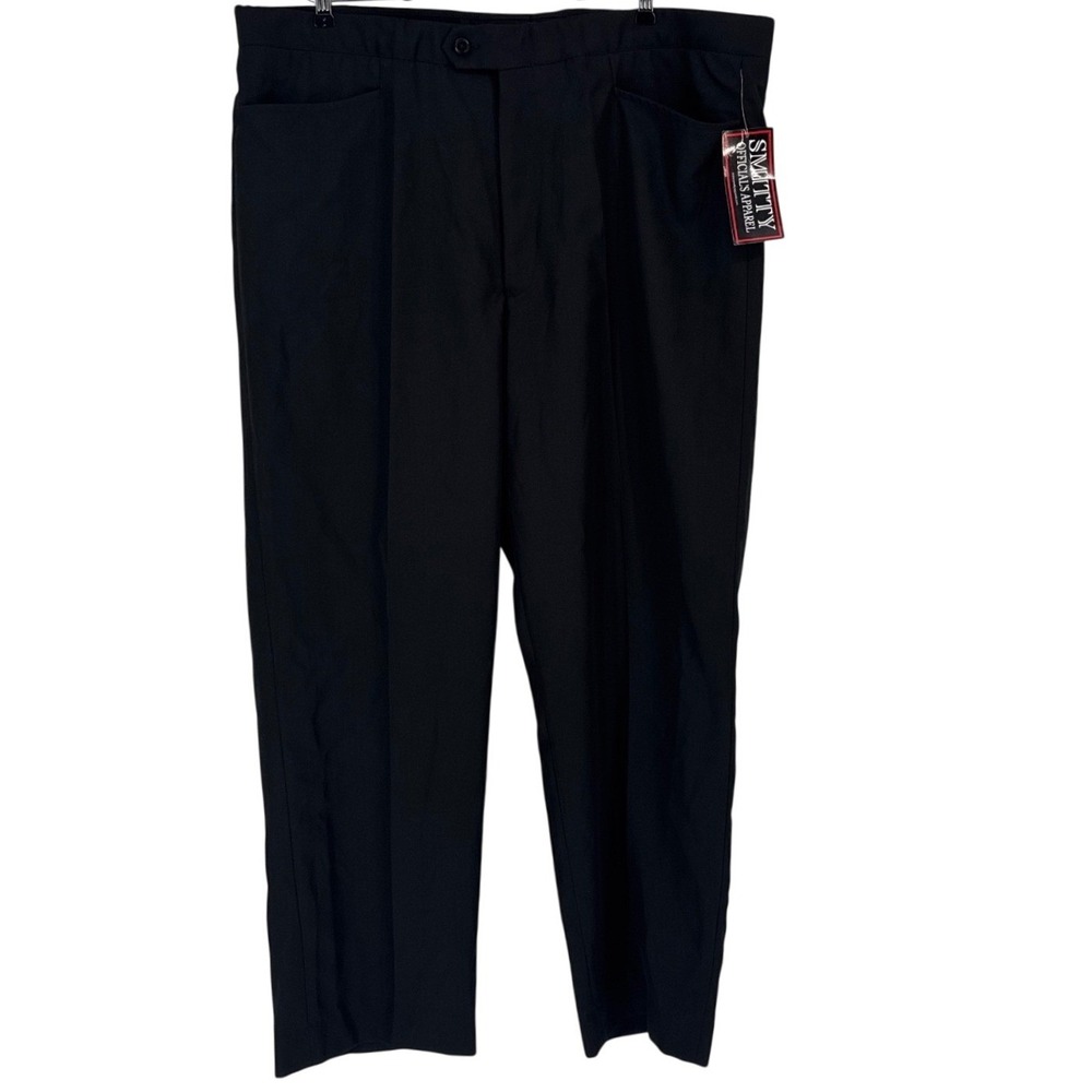 Smitty BKS270 Mens Basketball Officials Pants Size 44 Black Unfinished Hem NWT